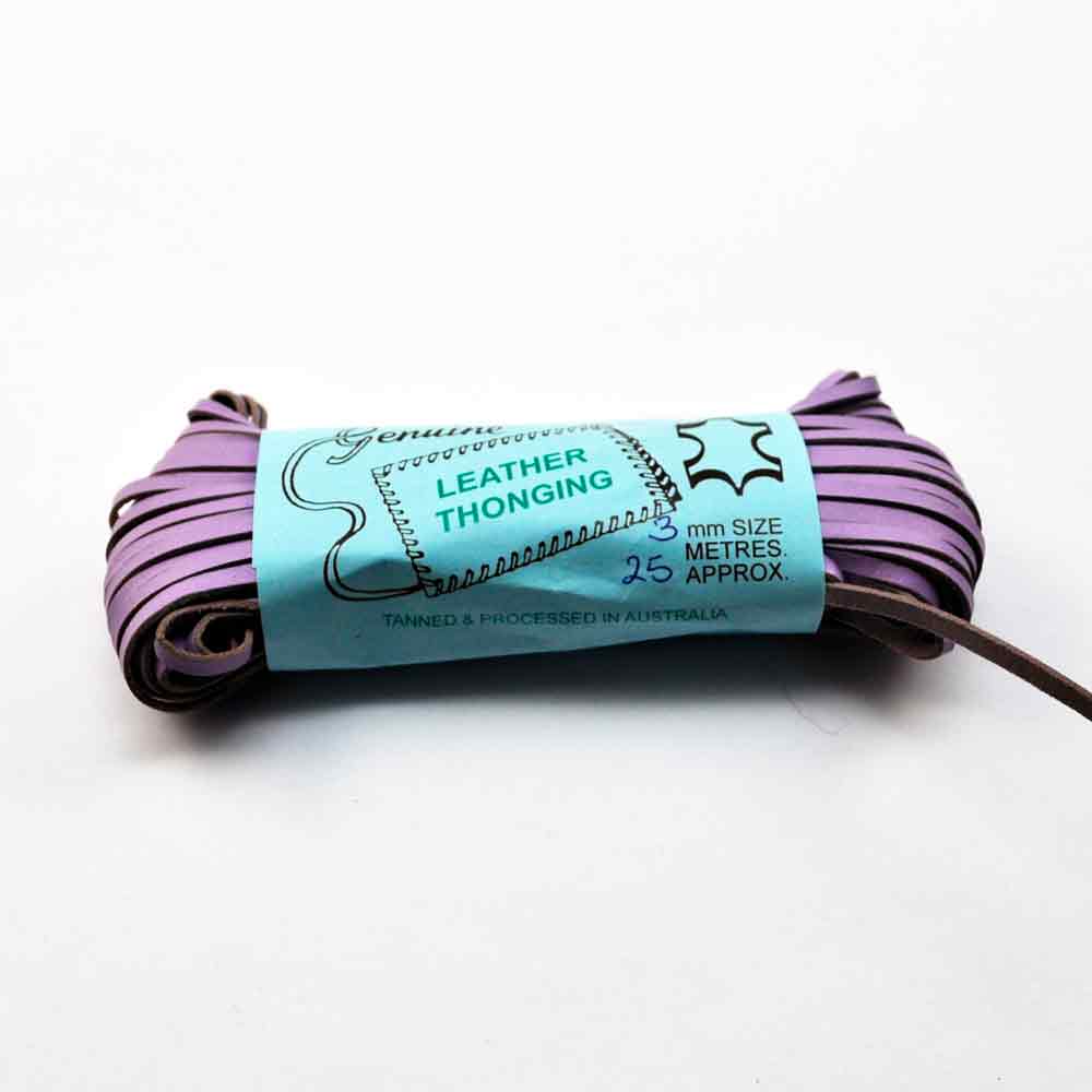 Flechtband Knguruleder 3 mm Lavendel